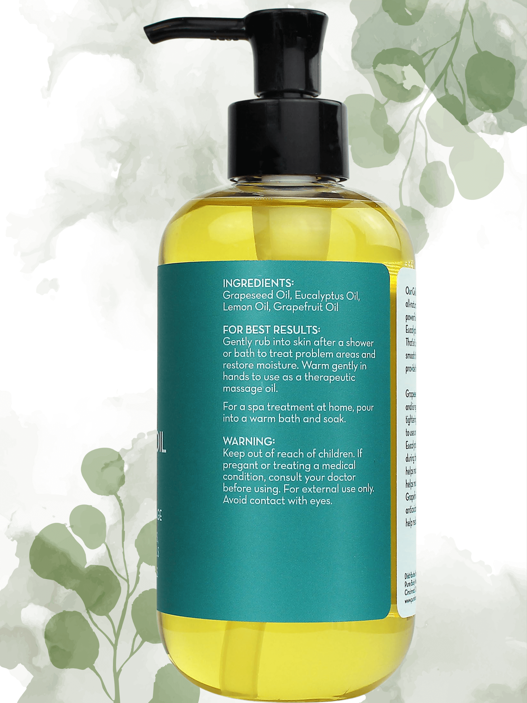 Pure & Natural Massage Oil for Cellulite Body Firming 240ml