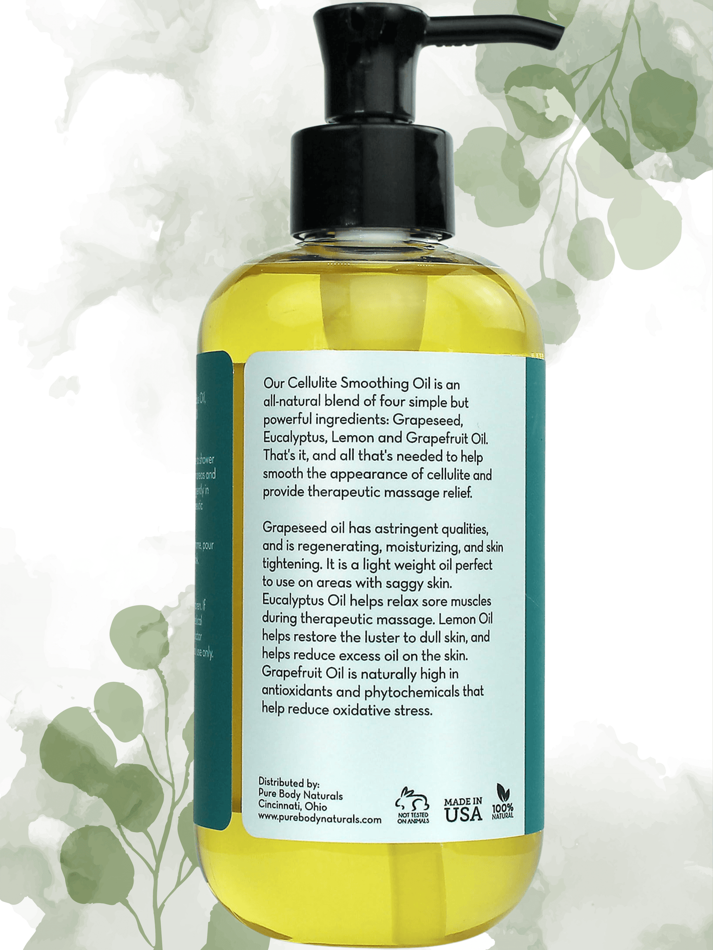 Pure & Natural Massage Oil for Cellulite Body Firming 240ml