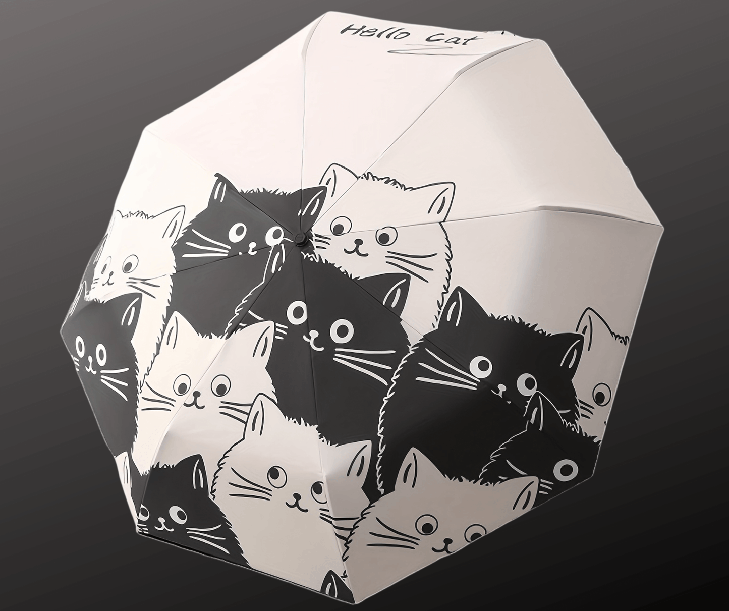 Purr-fect Cover UV-Blocking Cat Print Umbrella