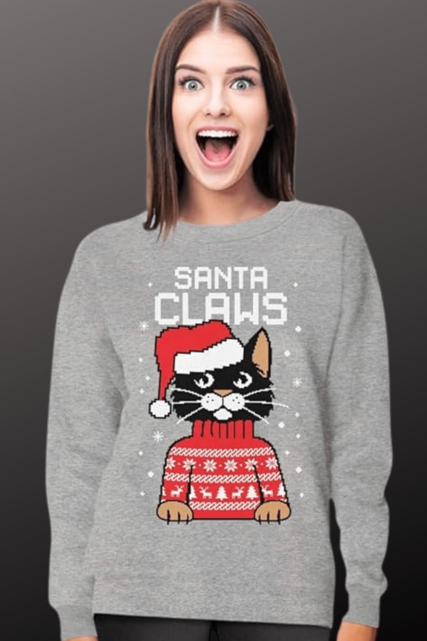 Purrfectly Ugly Santa Claws Christmas Sweater