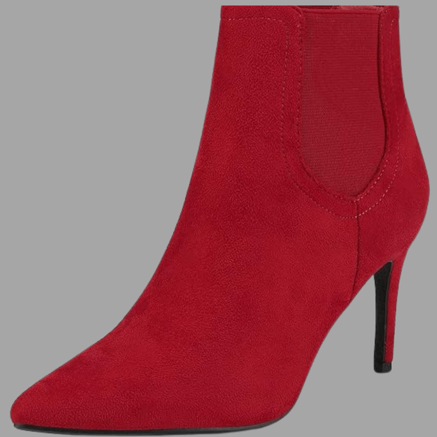 Ravishing Red Pointed Toe Stiletto Ankle Booties