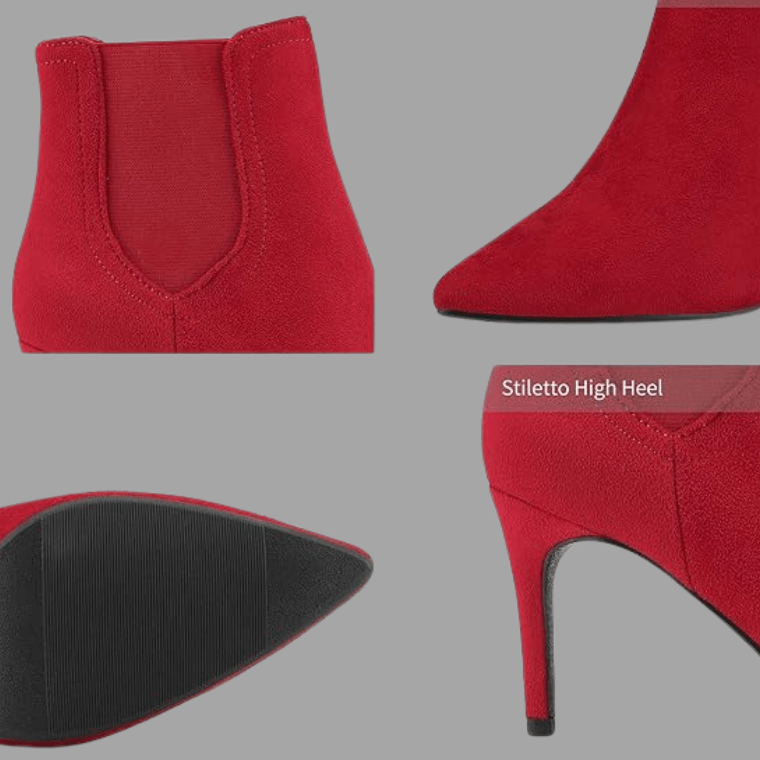 Ravishing Red Pointed Toe Stiletto Ankle Booties