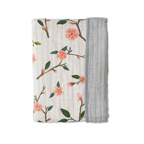 Red Rover Cotton Muslin Baby Quilt - Peach Blossom