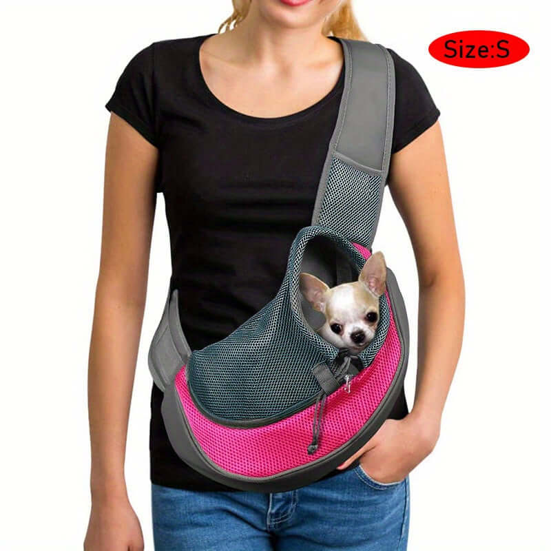 Reflective Pet Sling Carrier with Breathable Mesh Fabric