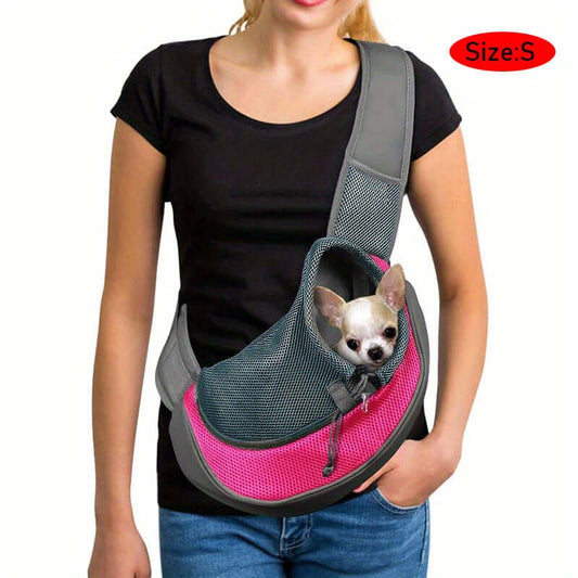 Reflective Pet Sling Carrier with Breathable Mesh Fabric