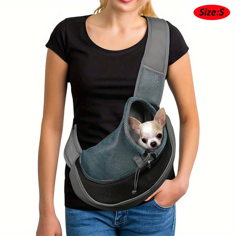 Reflective Pet Sling Carrier with Breathable Mesh Fabric