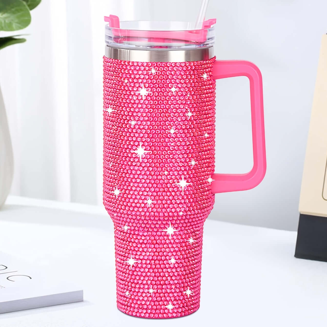 Rhinestone Stainless Steel Tumbler - 40oz Sparkle Cup