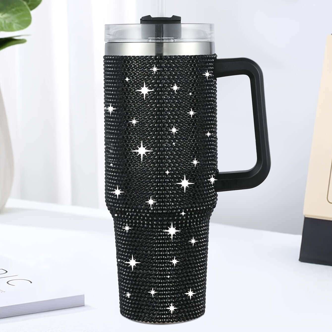 Rhinestone Stainless Steel Tumbler - 40oz Sparkle Cup