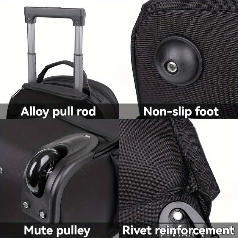 Rolling Travel Backpack with Wheels Multi-Layer Storage