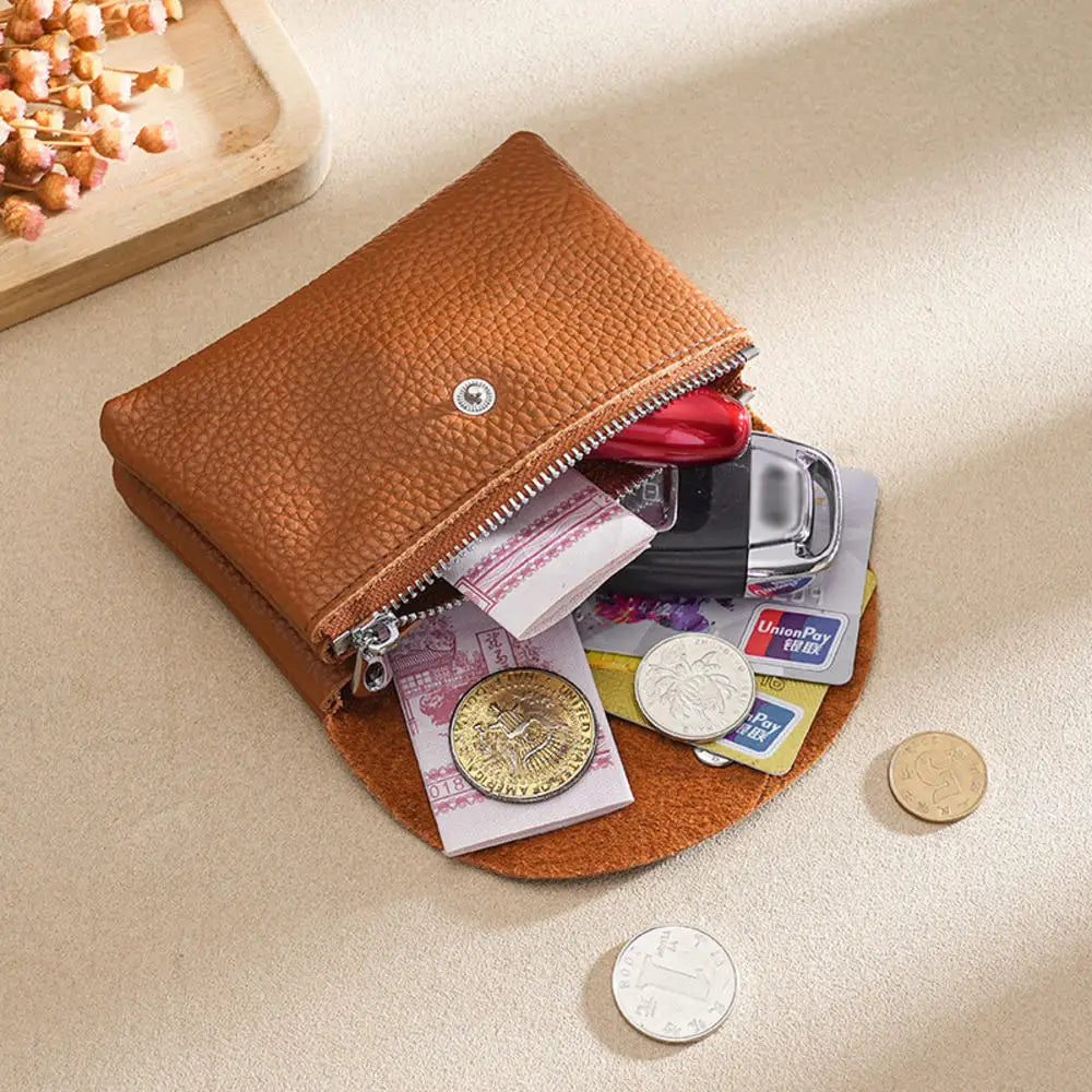 Genuine Leather Small Wallet Card Holder & Coin Purse | GreenLifeHuman Emporium