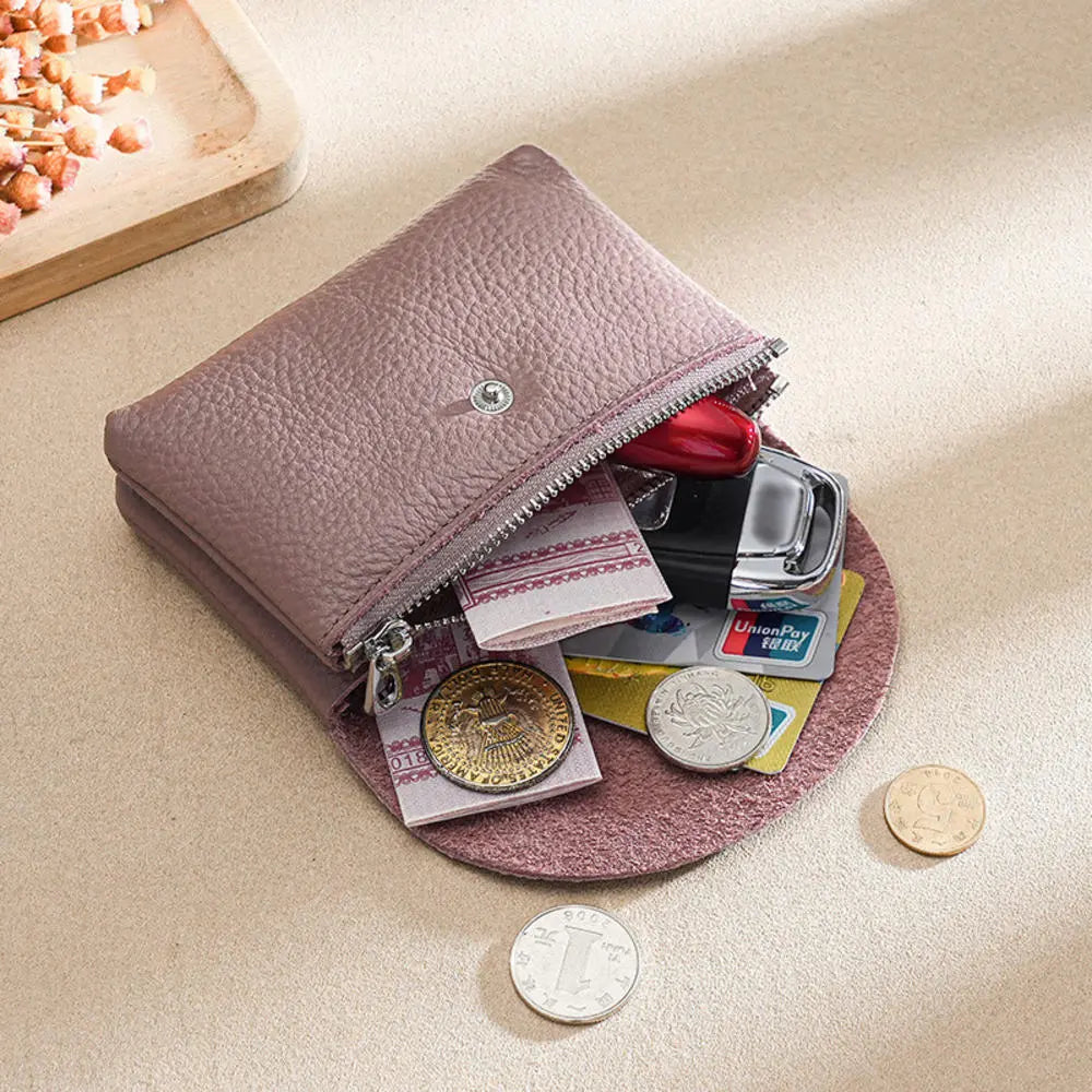 Genuine Leather Small Wallet Card Holder & Coin Purse | GreenLifeHuman Emporium