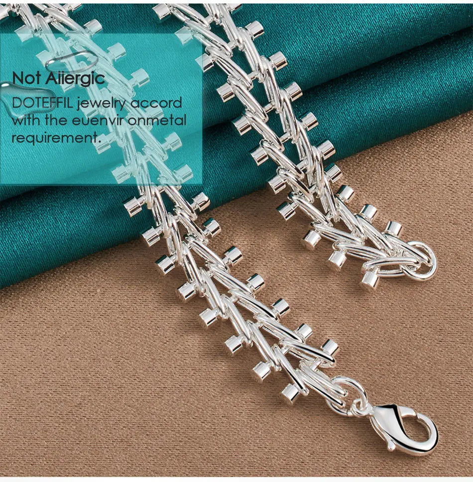 Chic & Elegant Sterling Silver Double Round Bead Chain Necklace | GreenLifeHuman Emporium