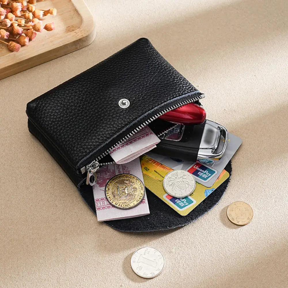 Genuine Leather Small Wallet Card Holder & Coin Purse | GreenLifeHuman Emporium