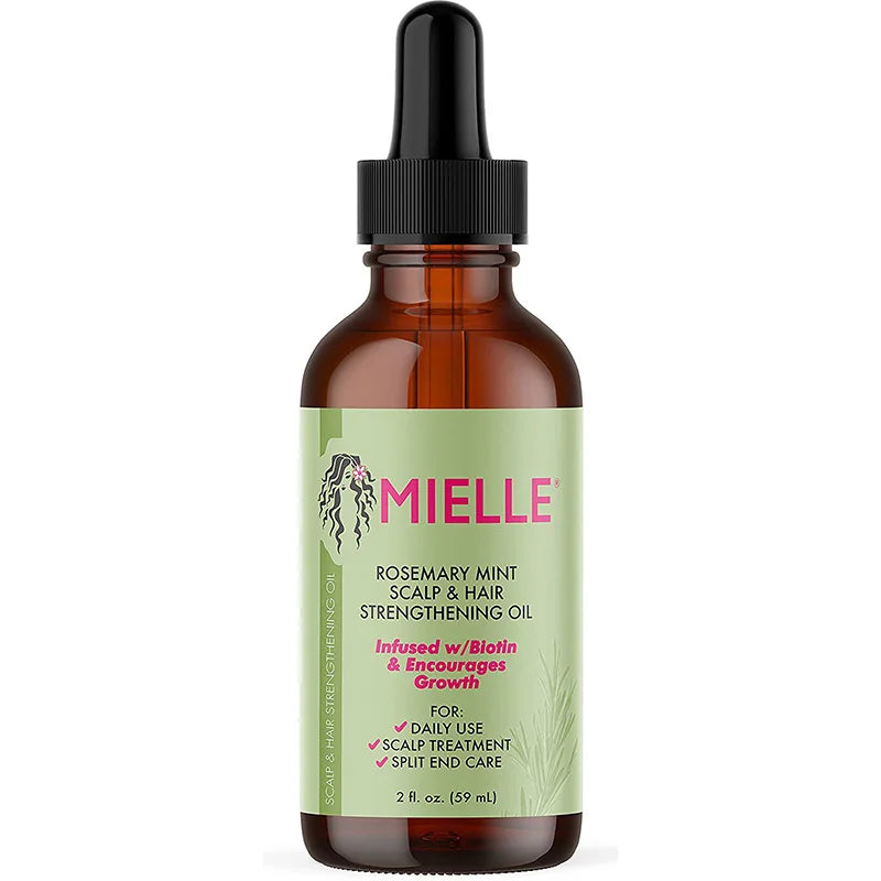 Mielle Organic Hair Growth Essential Oil with Rosemary & Mint - Strengthening & Nourishing Treatment for Split Ends & Dry Hair | GreenLifeHuman Emporium