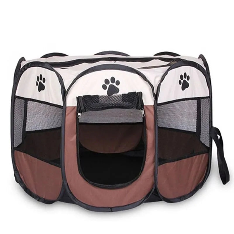 Portable & Foldable Pet Tent Kennel Octagonal Indoor/Outdoor Shelter for Dogs & Cats | GreenLifeHuman Emporium