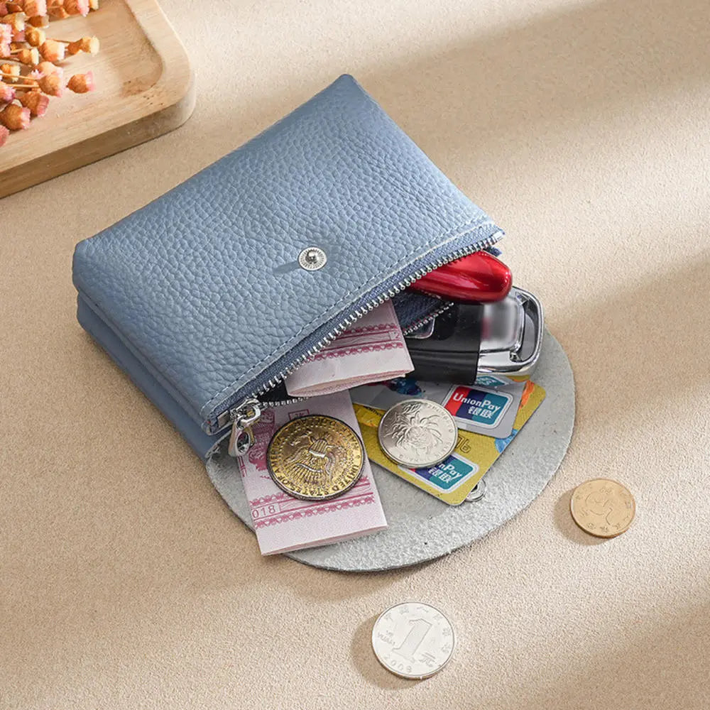 Genuine Leather Small Wallet Card Holder & Coin Purse | GreenLifeHuman Emporium