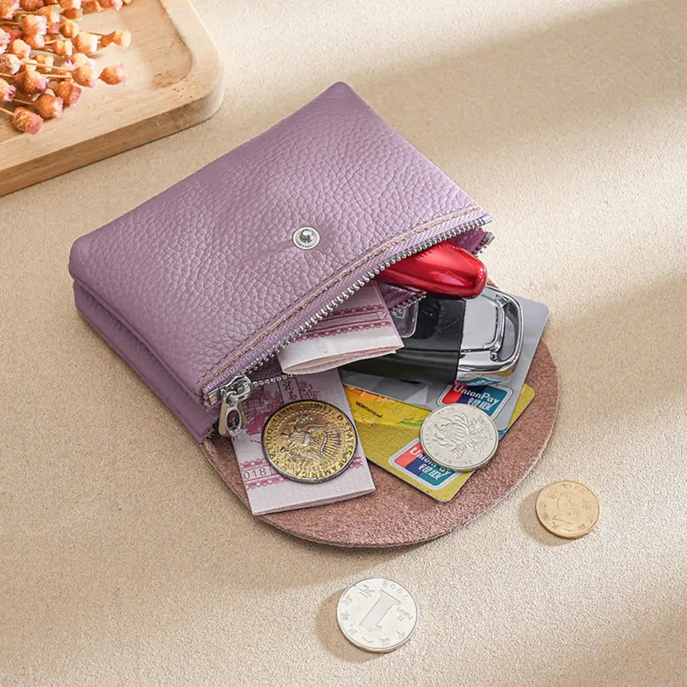 Genuine Leather Small Wallet Card Holder & Coin Purse | GreenLifeHuman Emporium