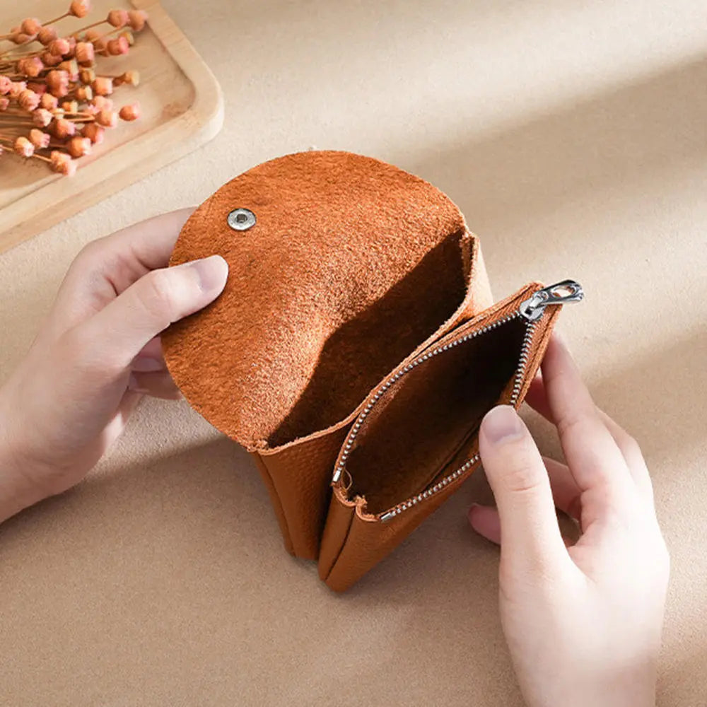 Genuine Leather Small Wallet Card Holder & Coin Purse | GreenLifeHuman Emporium