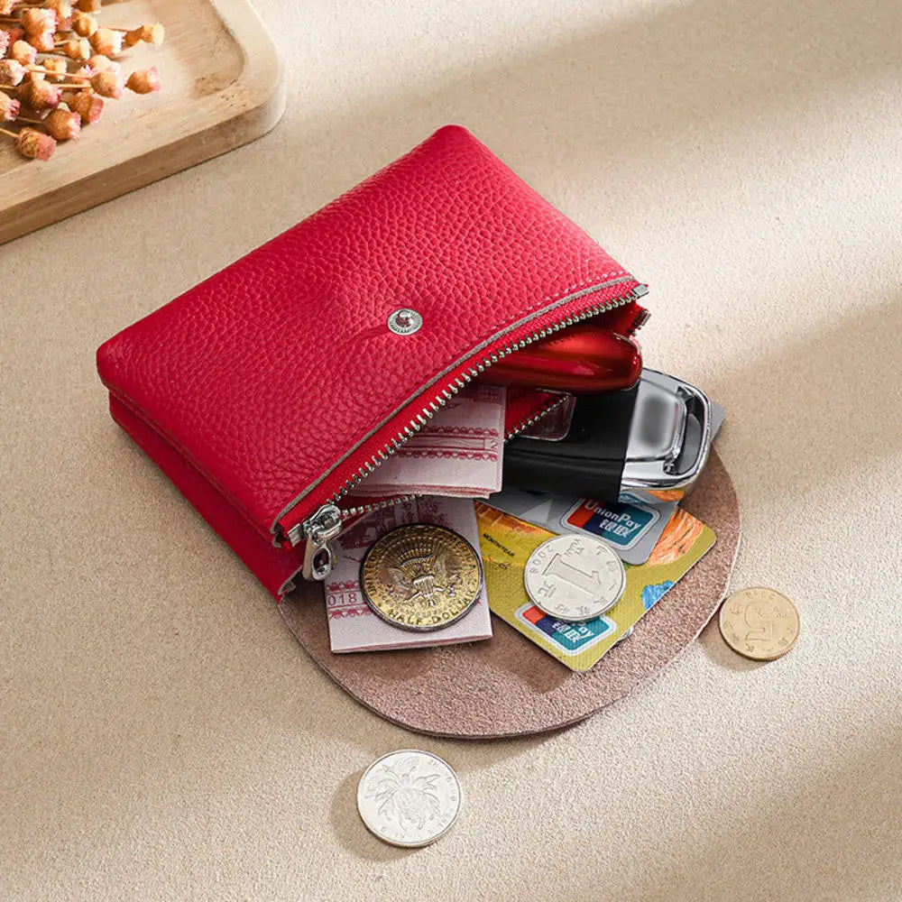 Genuine Leather Small Wallet Card Holder & Coin Purse | GreenLifeHuman Emporium