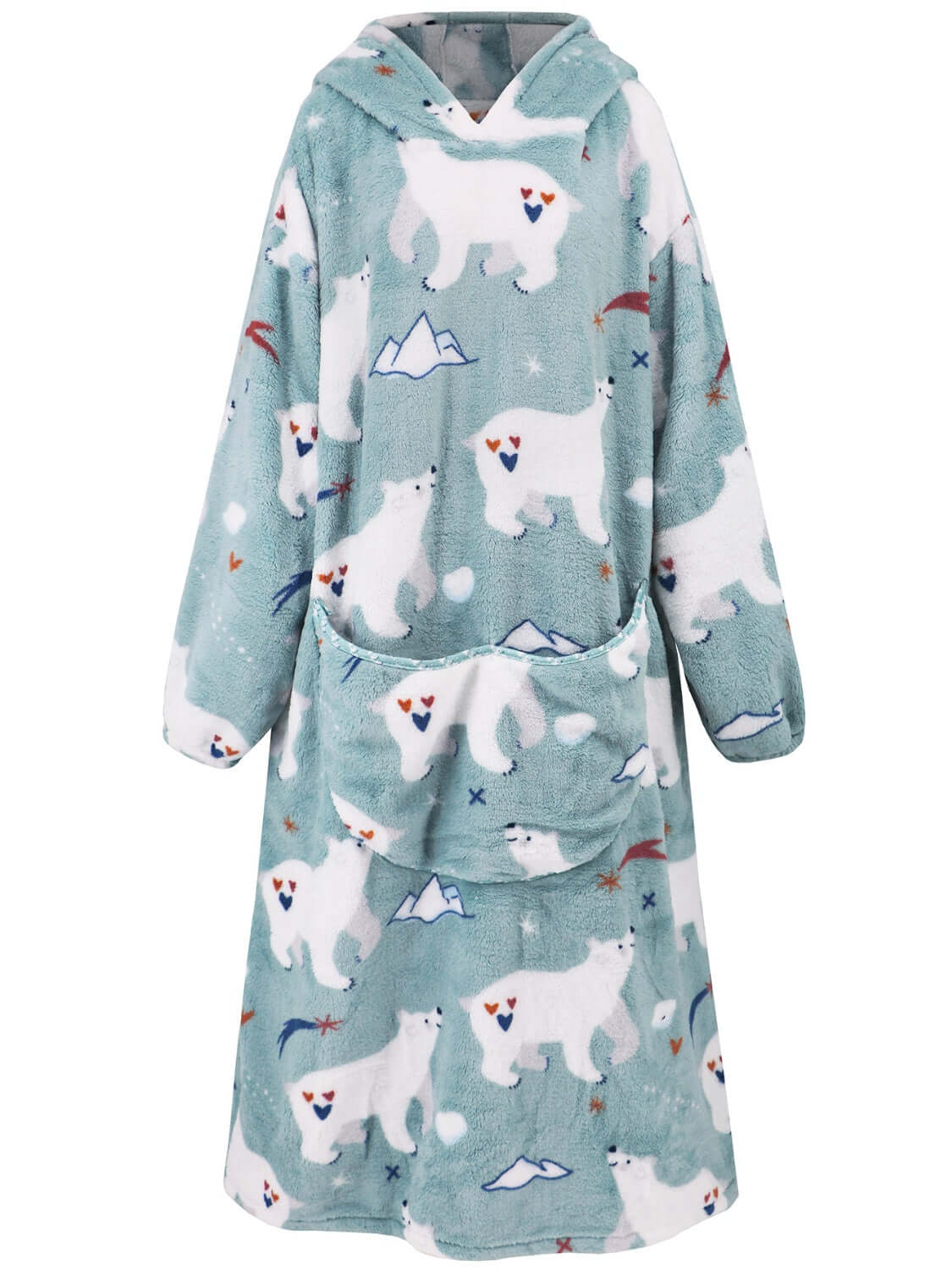 Snuggle Style Fuzzy Hooded Lounge Dress