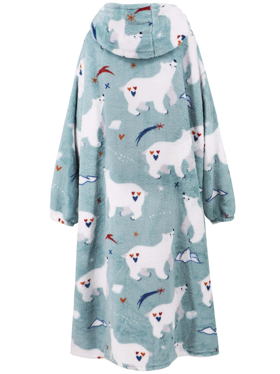 Snuggle Style Fuzzy Hooded Lounge Dress