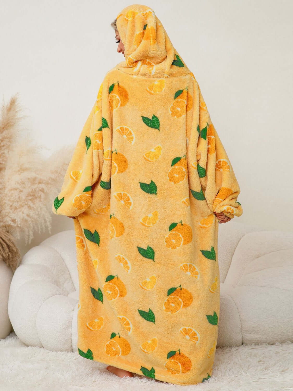 Snuggle Style Fuzzy Hooded Lounge Dress