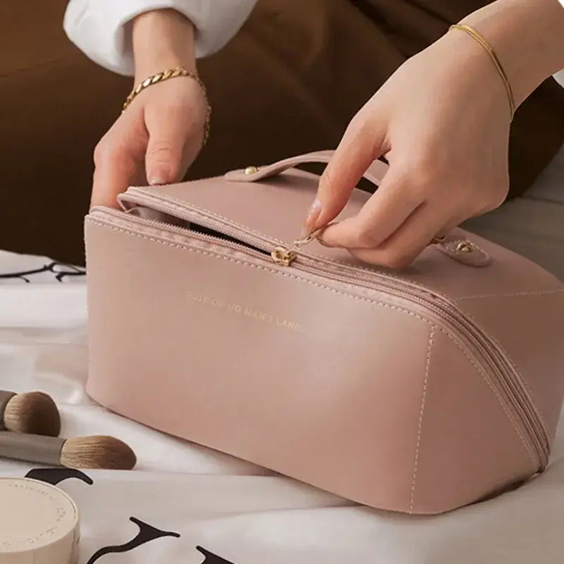 Spacious & Versatile PU Leather Travel Cosmetic Bag