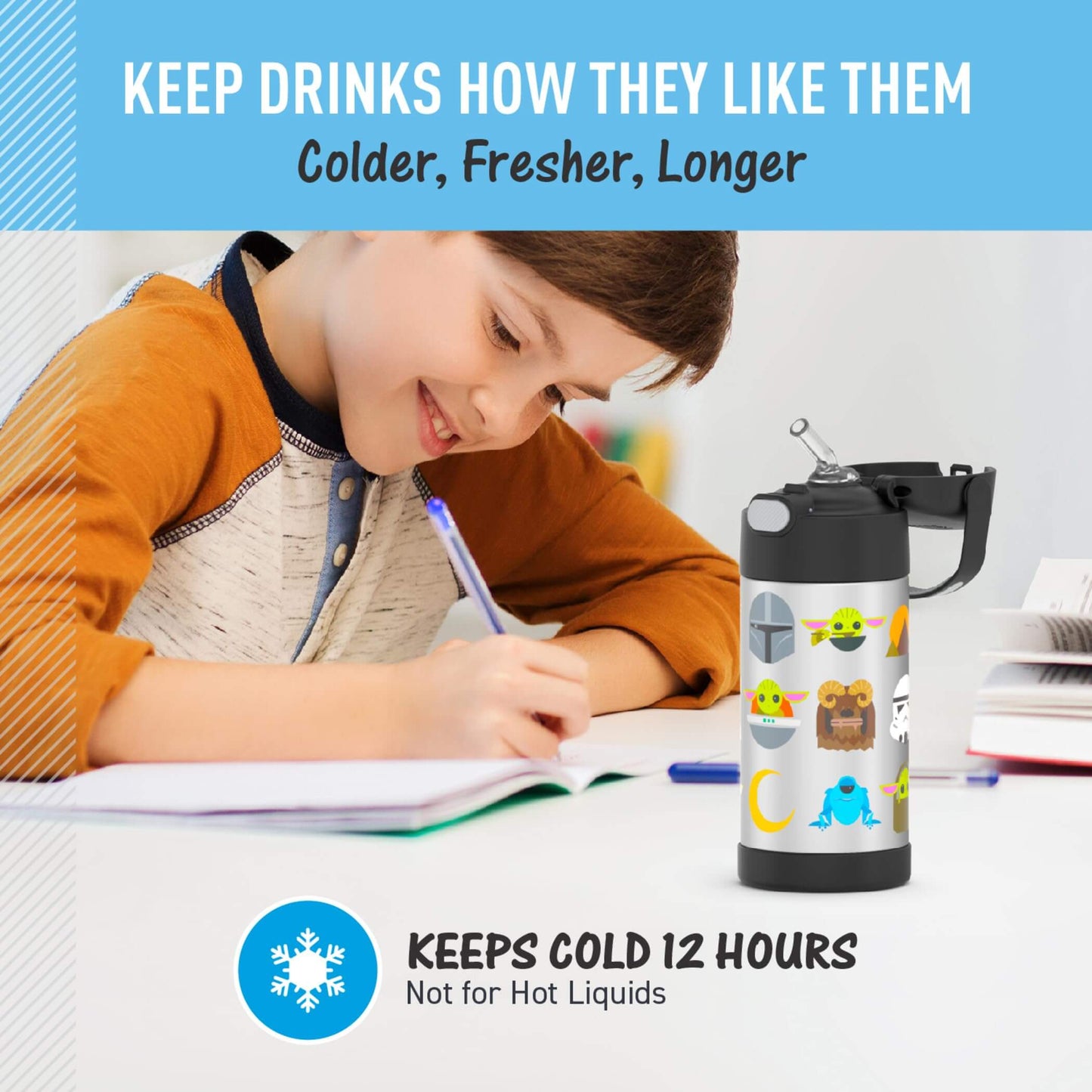 Star Wars Mandalorian 12oz Insulated Kids Bottle