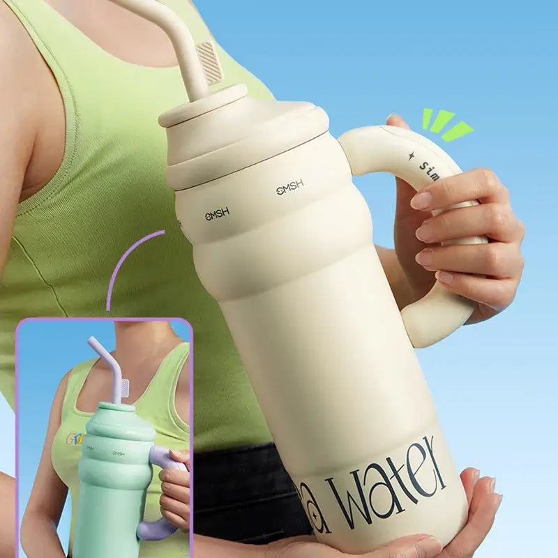 Steel Shield Leakproof Double-Walled Tumbler with Straw