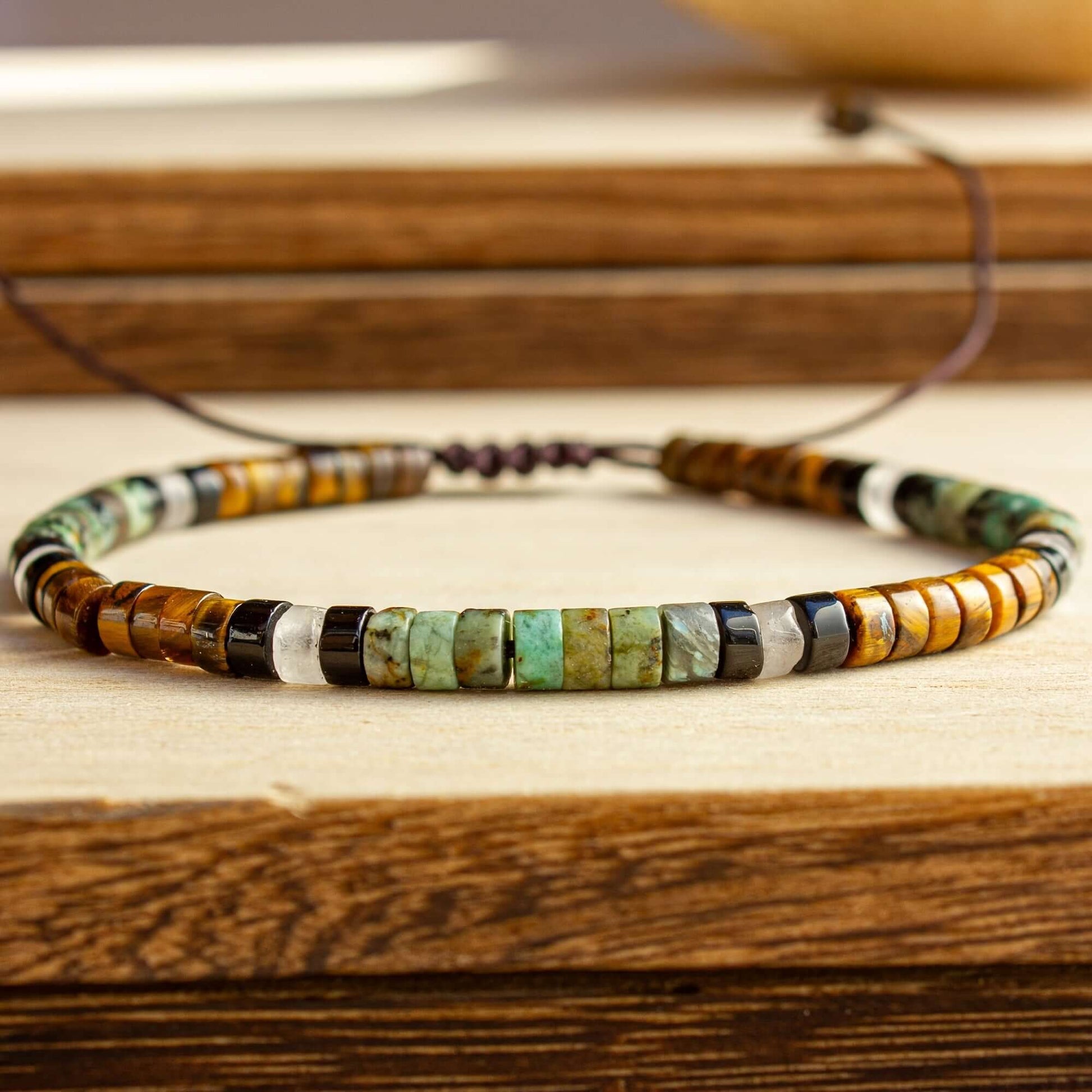 Strength & Balance Tigers Eye & African Turquoise Bracelet