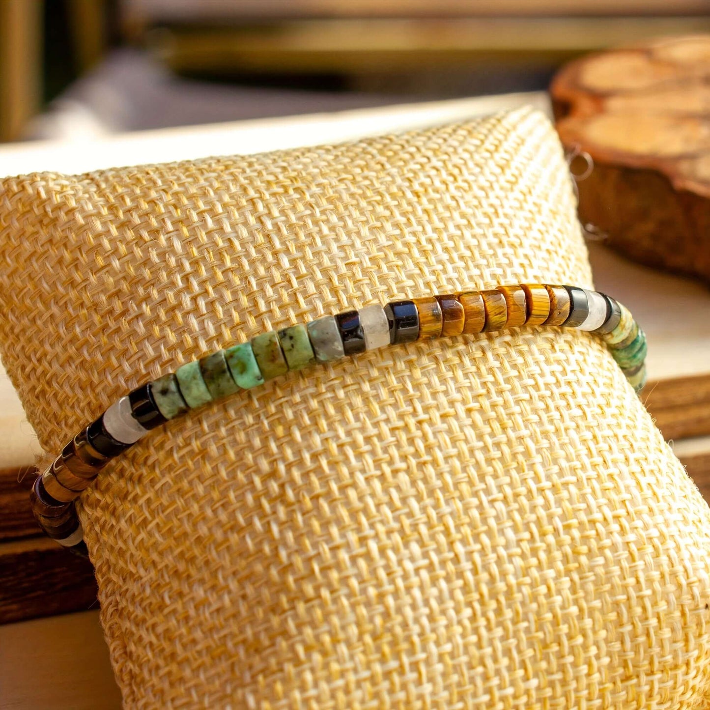 Strength & Balance Tigers Eye & African Turquoise Bracelet