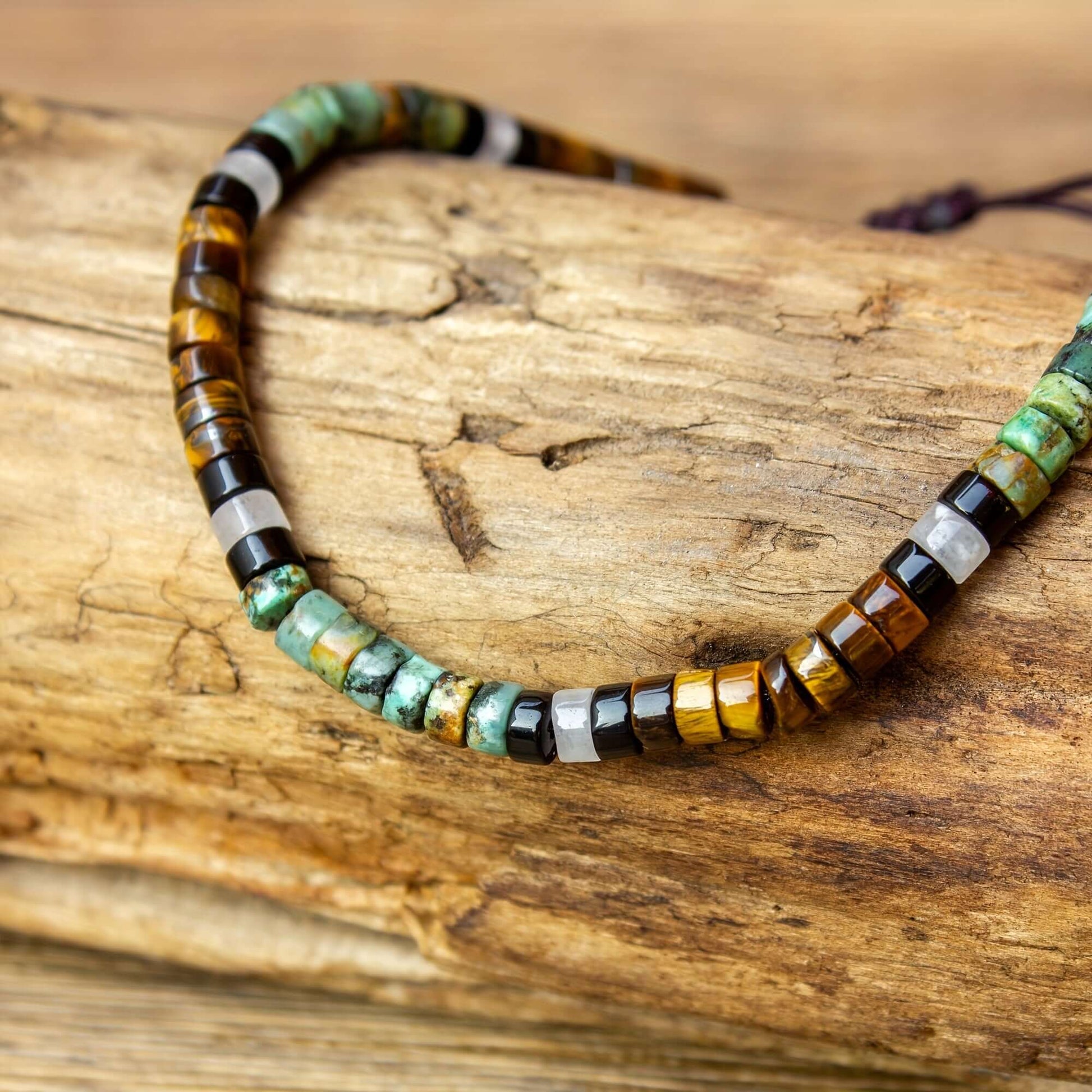 Strength & Balance Tigers Eye & African Turquoise Bracelet