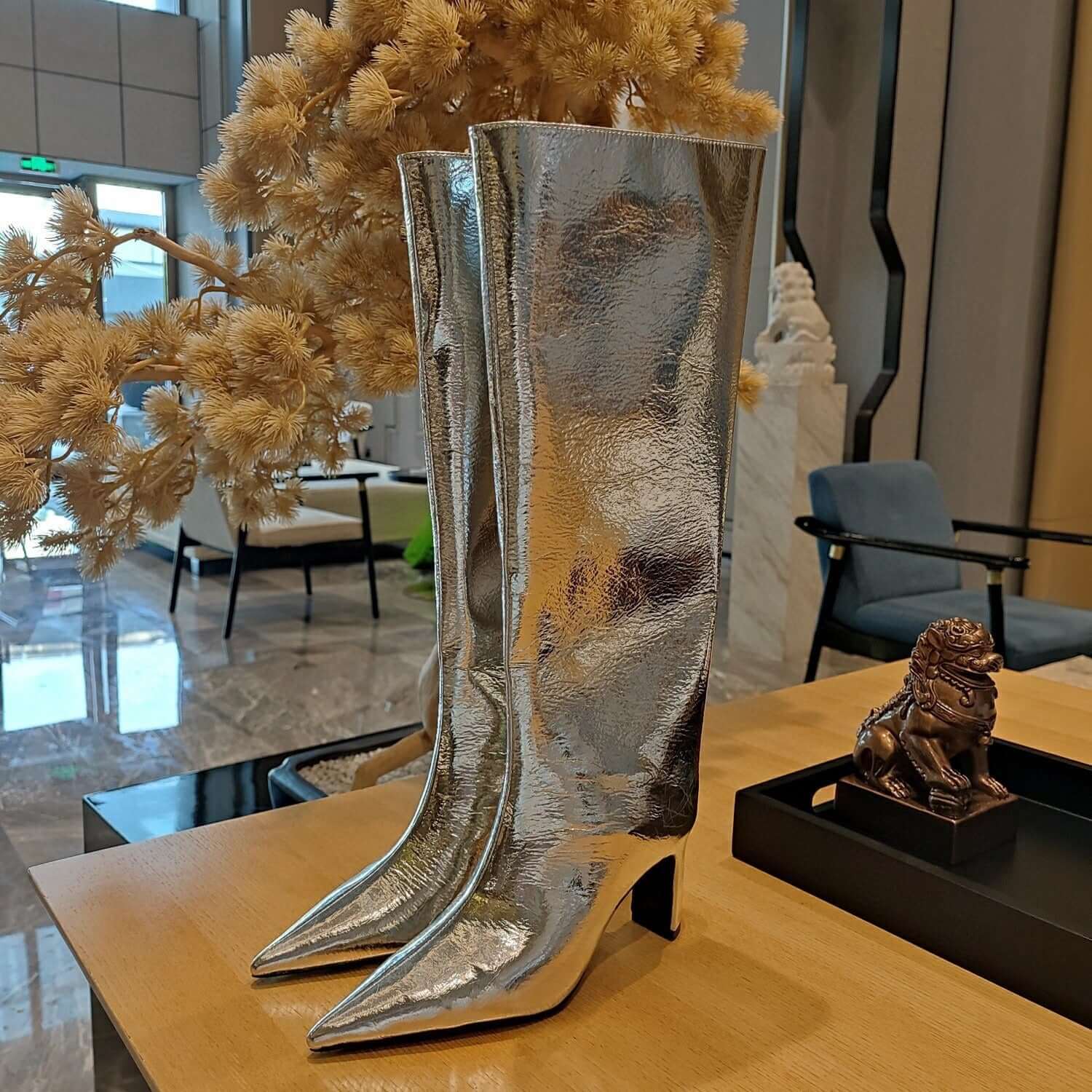 Stylish Womens Knee-High Leather Boots