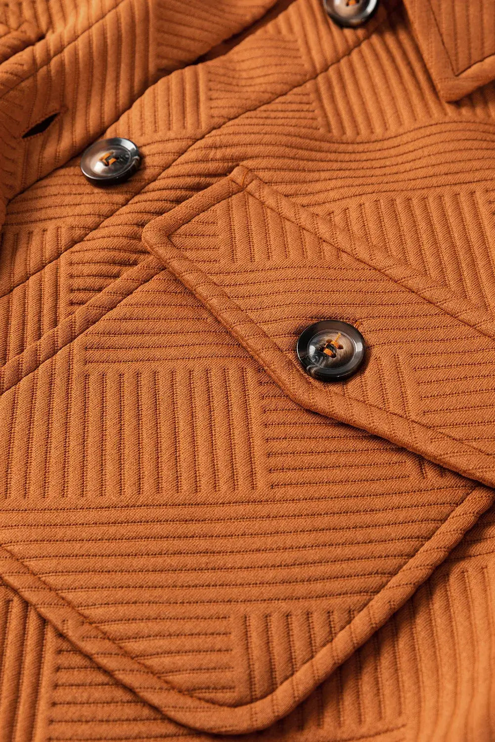 Textured Sophistication Collared Neck Coat