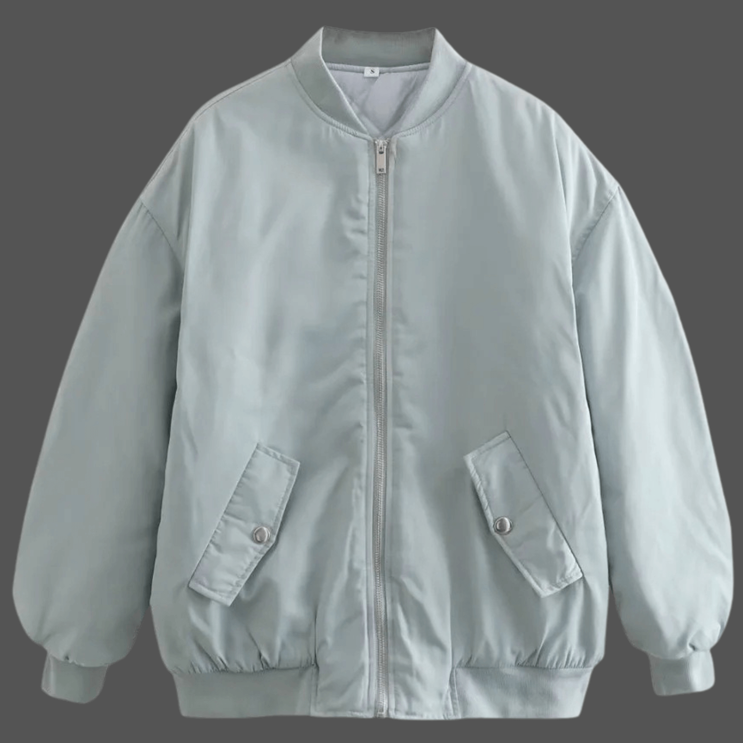 Timeless Comfort Loose Fit Cotton Baseball Jacket