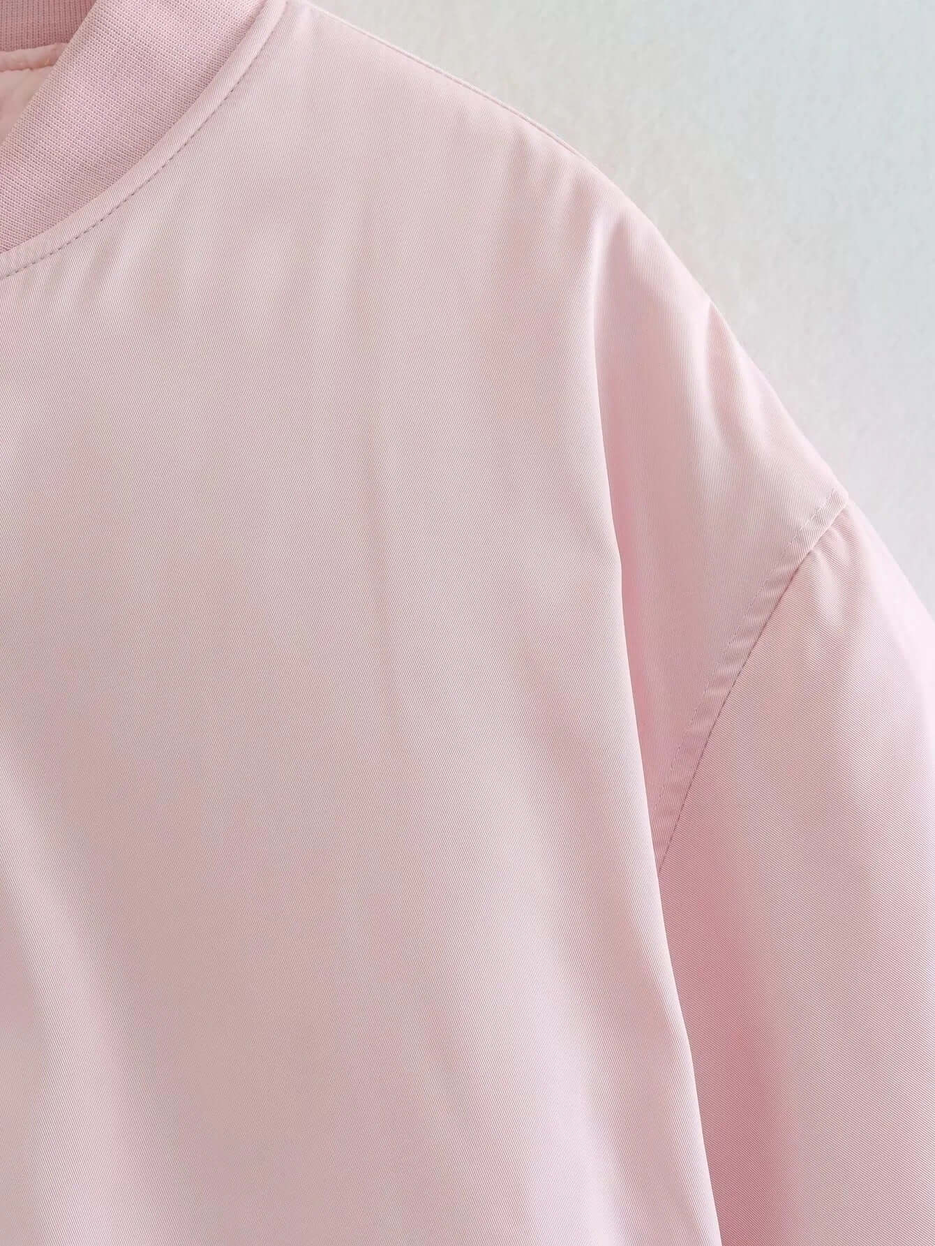 Timeless Comfort Loose Fit Cotton Baseball Jacket
