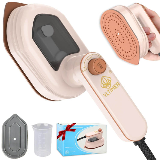 Travel Essential 2-in-1 Mini Pink Iron for Clothes