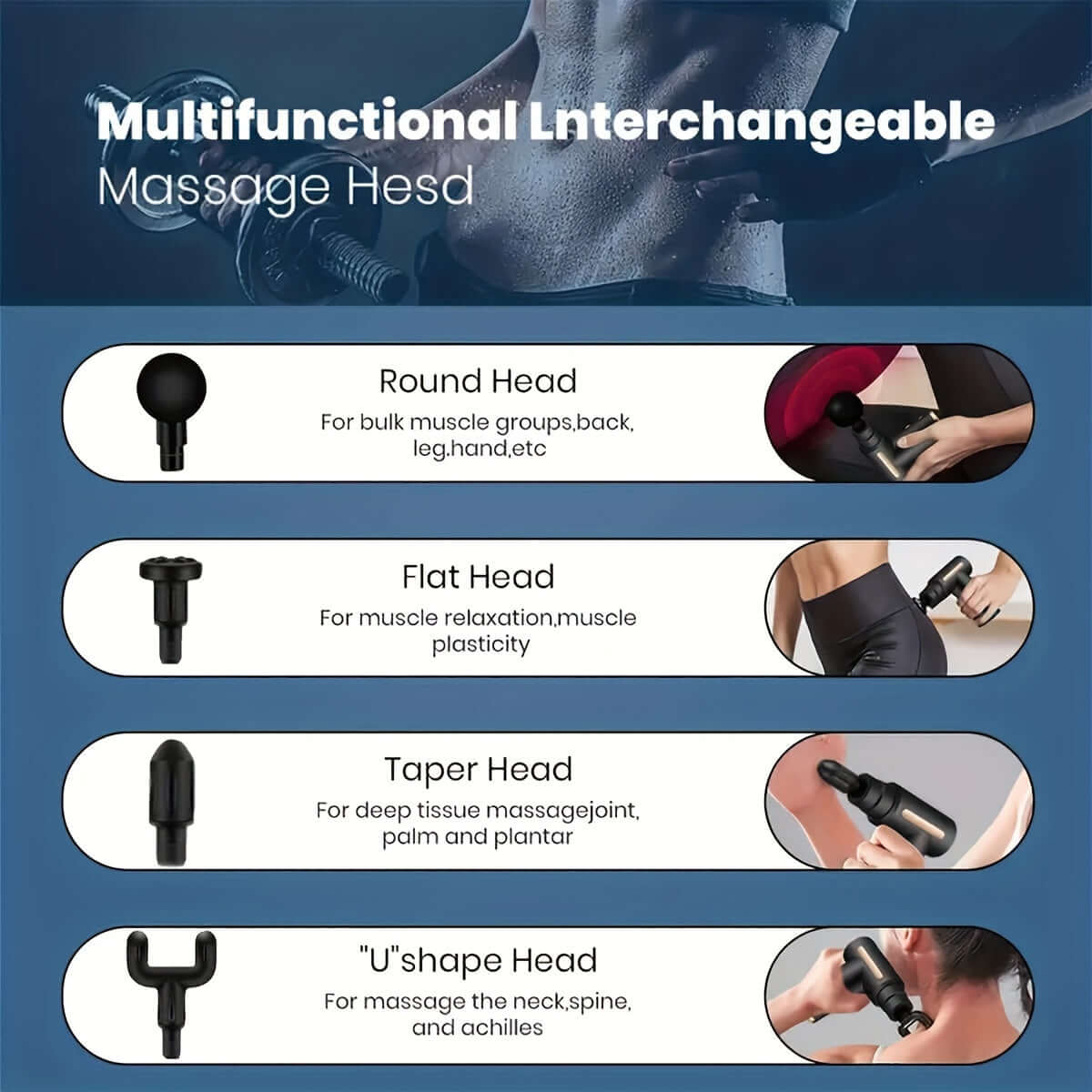 Ultra-Compact Deep Tissue Massage Gun - High Torque