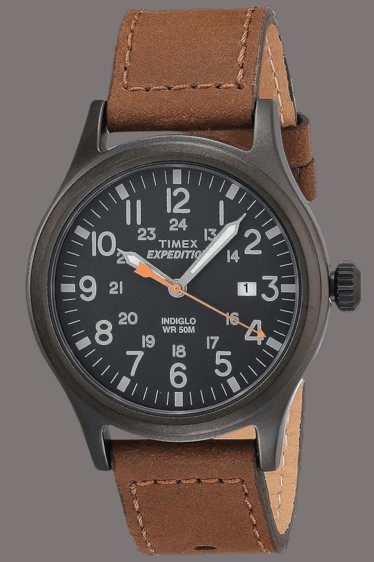 Timex Expedition Scout: Classic 40mm Leather Strap Watch