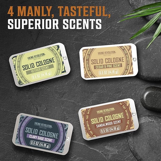 Viking Vibes: Men’s 4-Pack Solid Cologne Collection