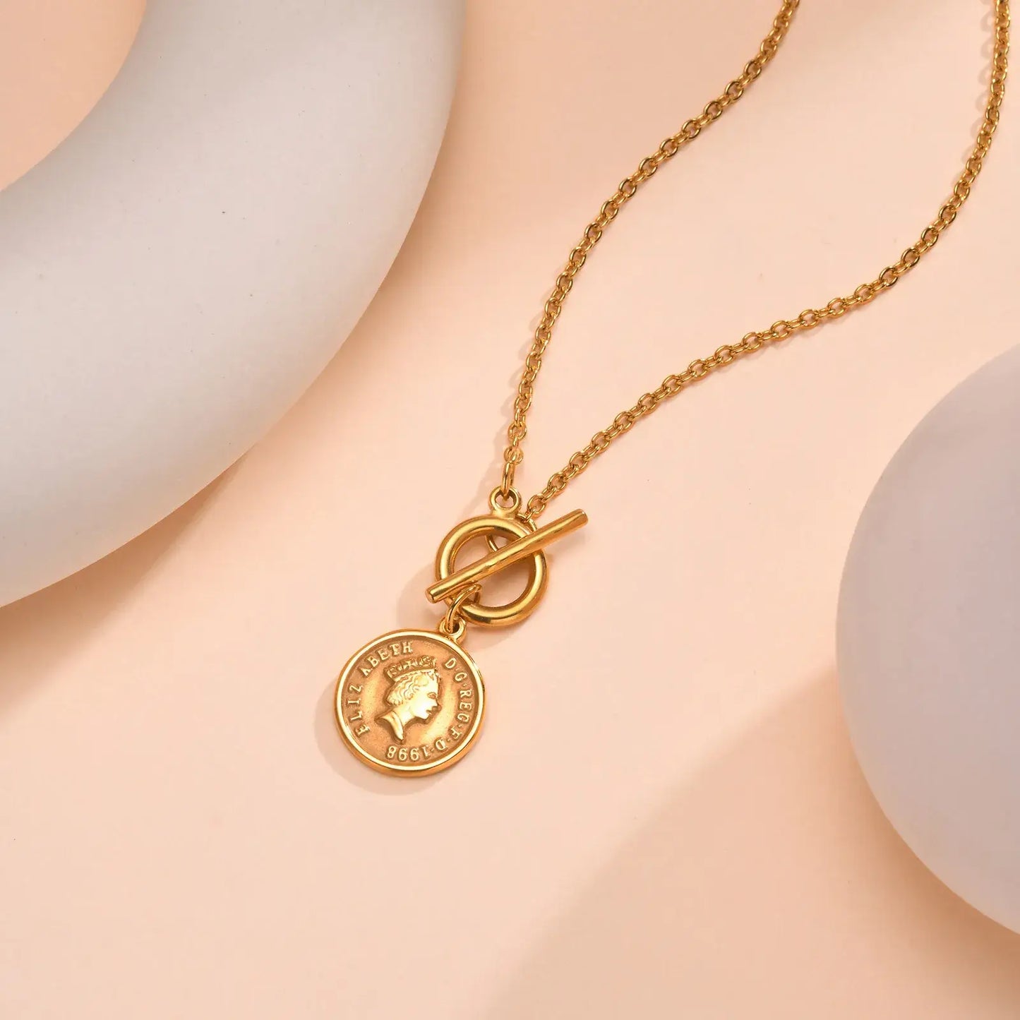 Vintage Hypoallergenic Medallion Coin Necklace