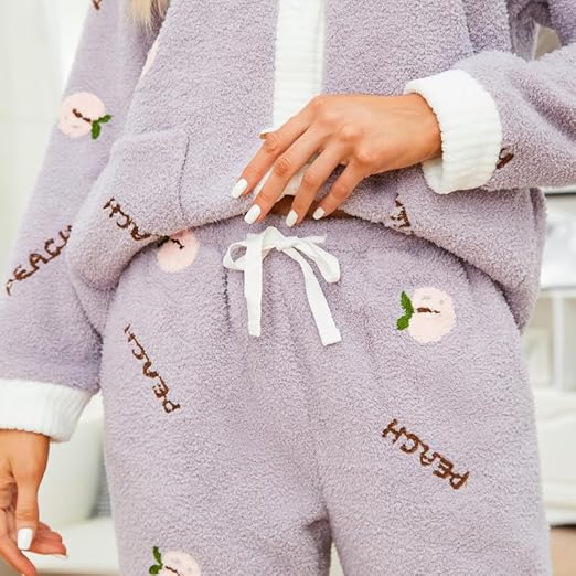 Warm & Fuzzy: Soft Plush 2-Piece Pajamas
