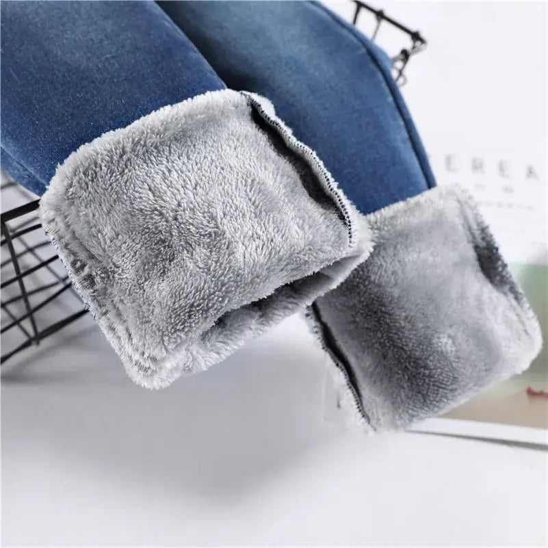 Warm Thick Fleece Stretchy Skinny Women's Jeans