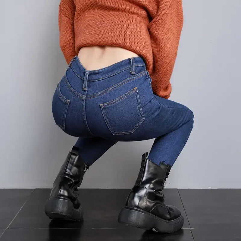 Warm Thick Fleece Stretchy Skinny Women's Jeans