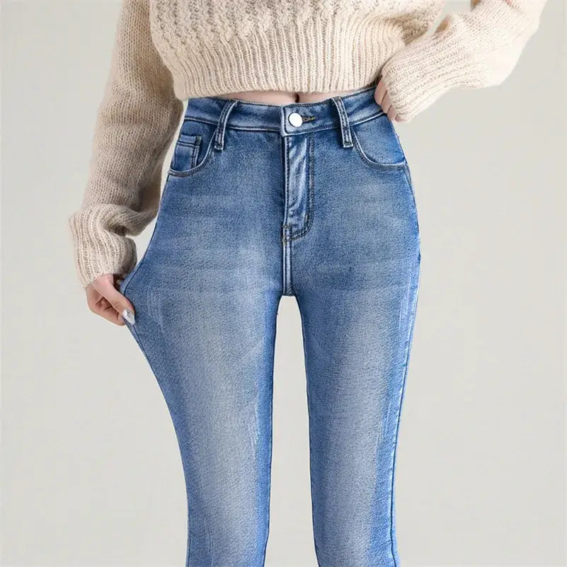 Warm Thick Fleece Stretchy Skinny Women's Jeans