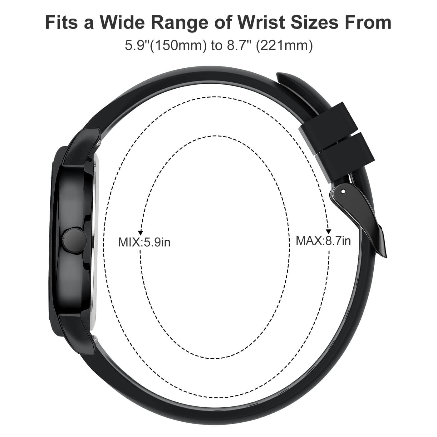 Waterproof Medical Watch with 24-Hour Easy-Read Dial