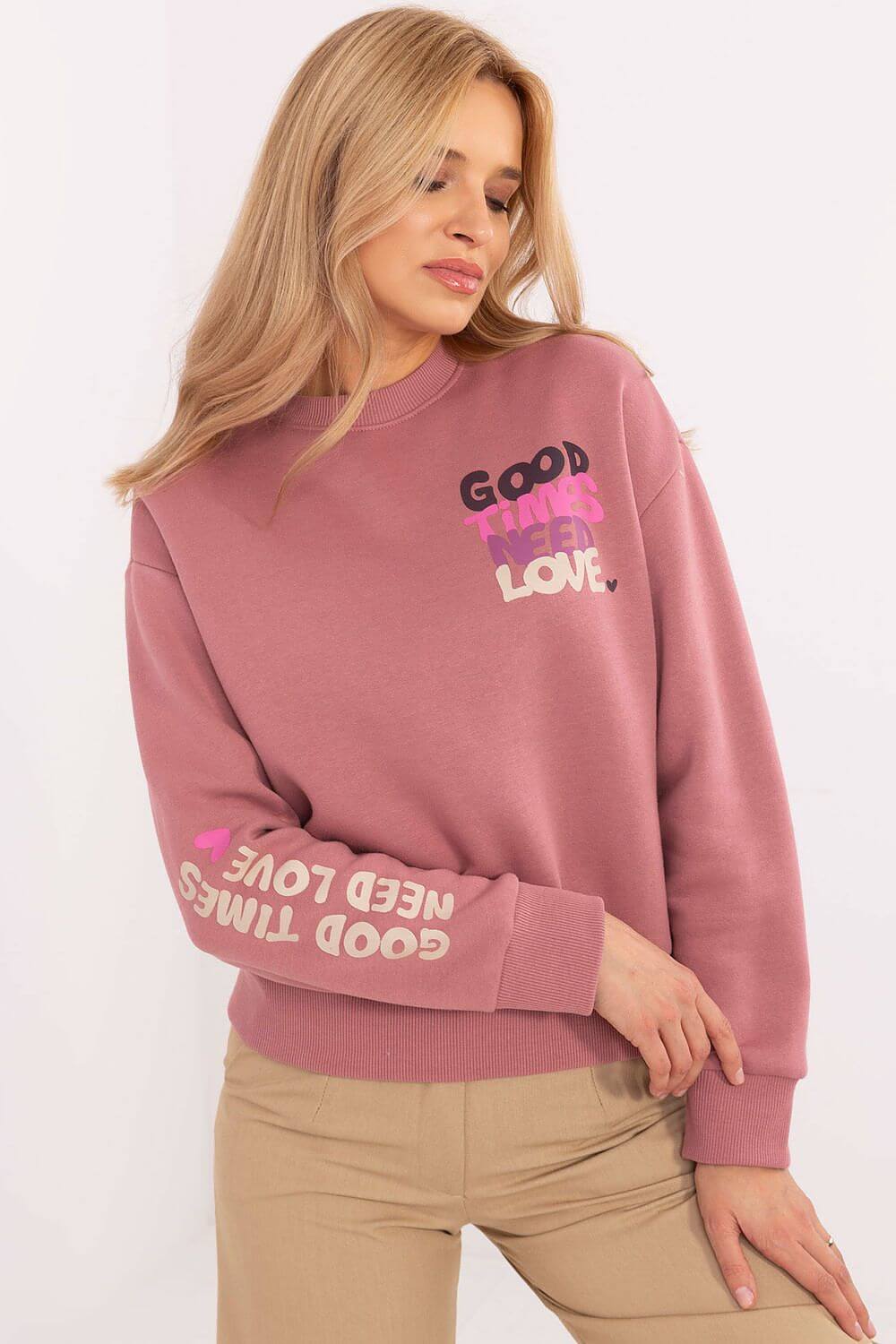 Women Oversized Fleece Pullover Sweatshirt Casual Top