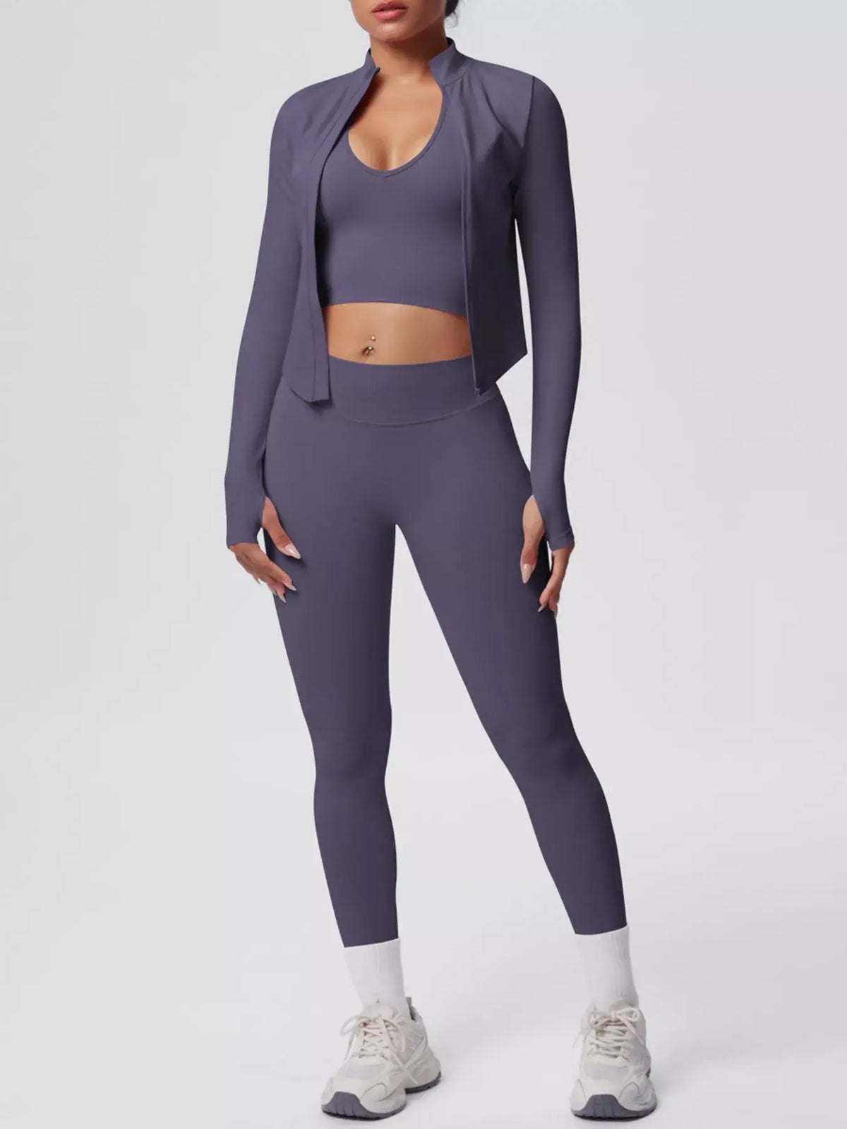 Womens 3-Piece Activewear Set Workout Fitness