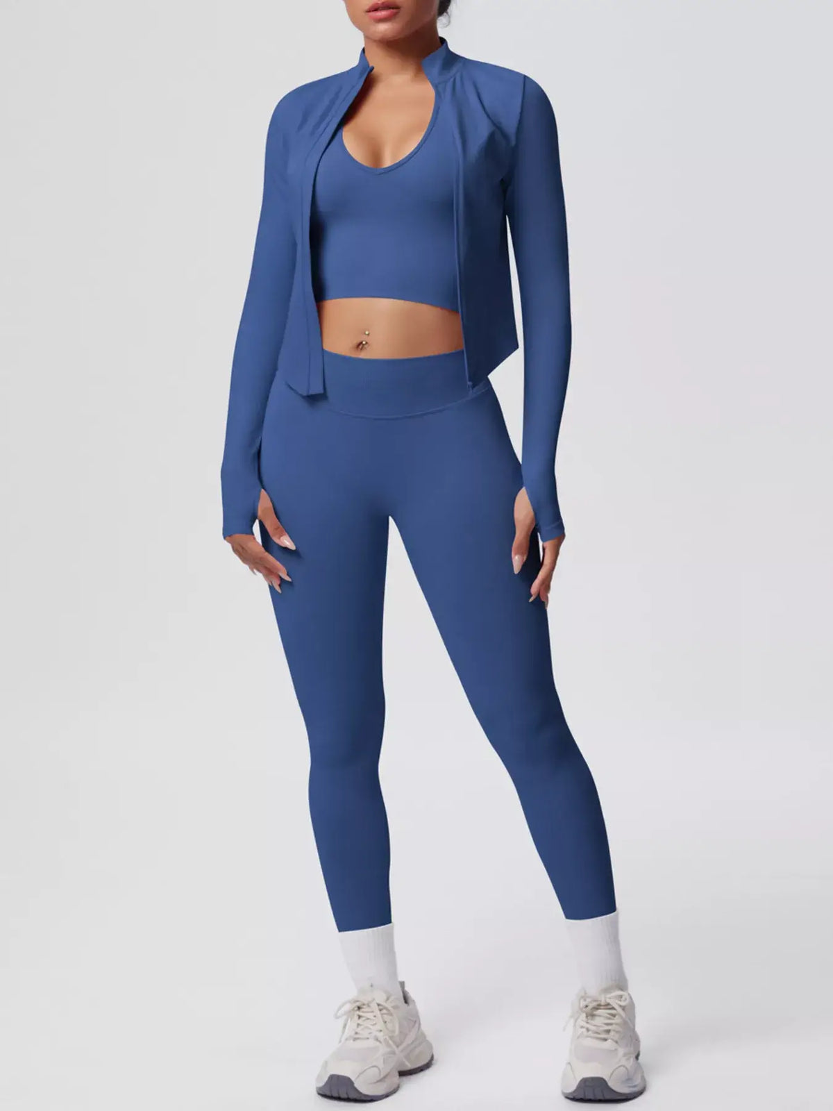 Womens 3-Piece Activewear Set Workout Fitness