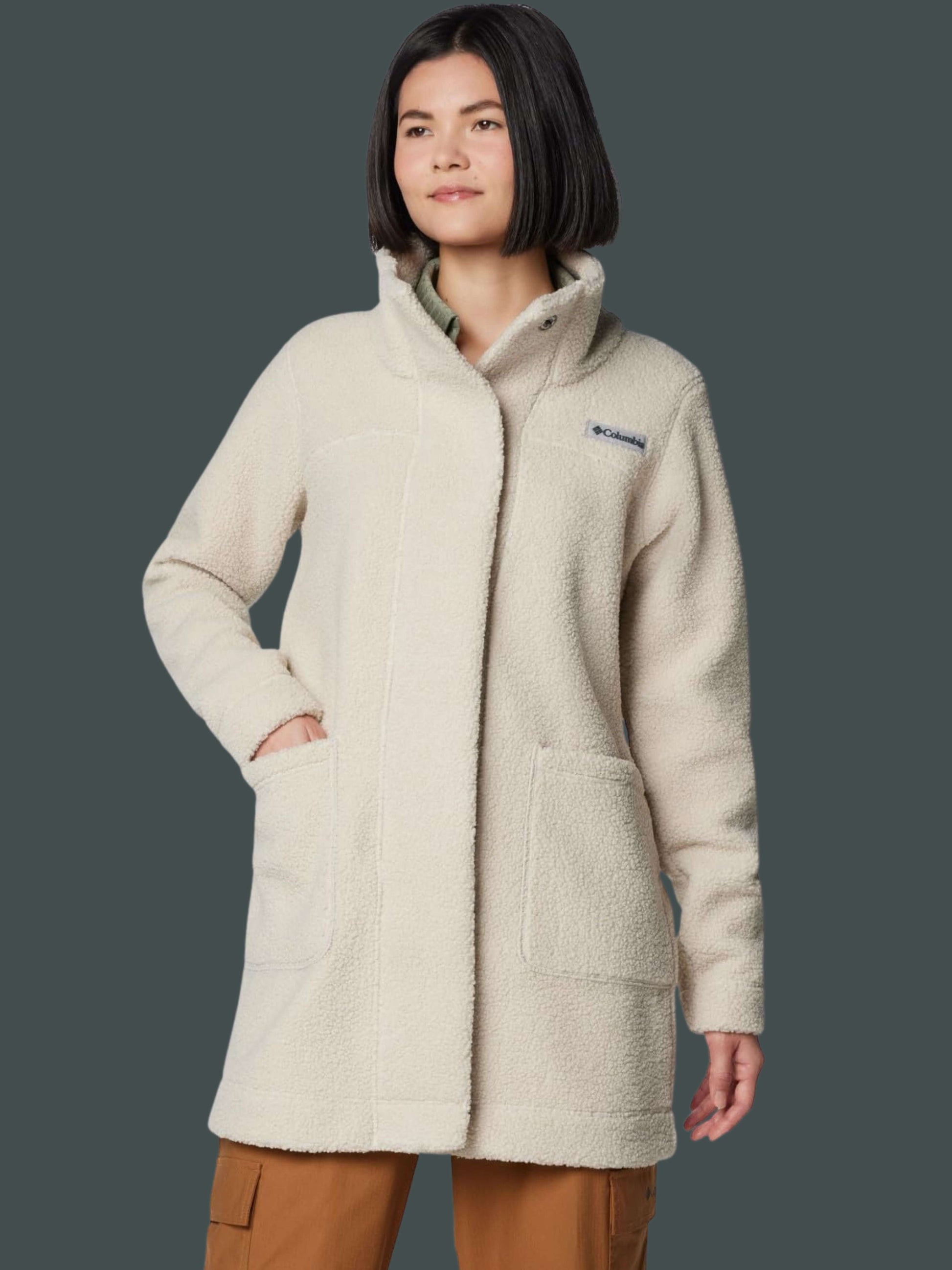 Womens Long Sherpa Jacket Panorama Style